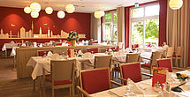 Das einladende Restaurant im betreuten Wohnen Wedel