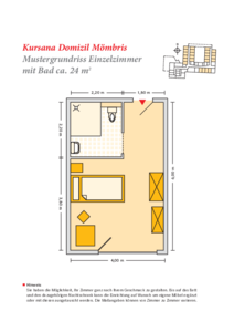 Grundrissbeispiel Einzelzimmer