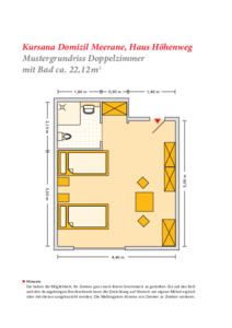 Grundrissbeispiel Doppelzimmer