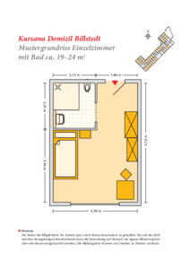 Grundrissbeispiel Einzelzimmer