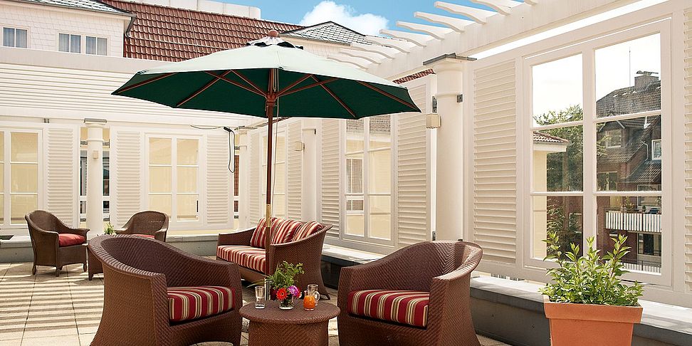 Frische Luft auf der Terrasse im betreuten Wohnen Reinbek
