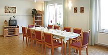 Der Tagesraum des Pflegeheims Guben ist ein beliebter Treffpunkt.