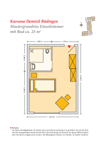 Grundrissbeispiel Einzelzimmer