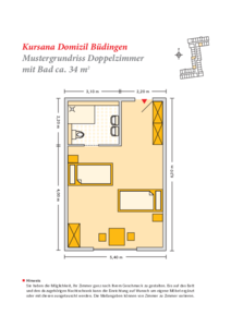 Grundrissbeispiel Doppelzimmer