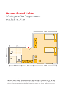 Grundrissbeispiel Doppelzimmer
