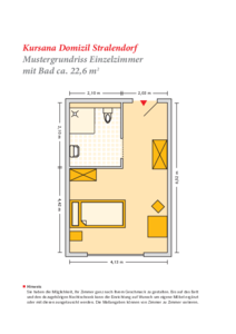 Grundrissbeispiel Einzelzimmer