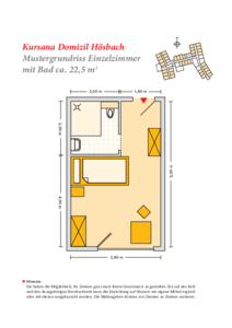 Grundrissbeispiel Einzelzimmer
