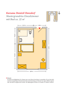 Grundrissbeispiel Einzelzimmer
