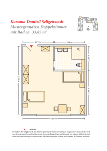 Grundrissbeispiel Doppelzimmer