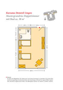 Grundrissbeispiel Doppelzimmer