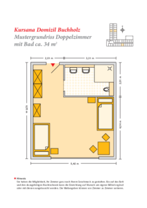 Grundrissbeispiel Doppelzimmer