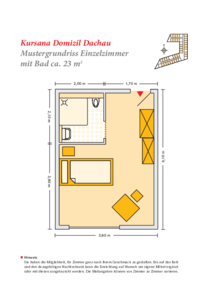 Grundrissbeispiel Einzelzimmer