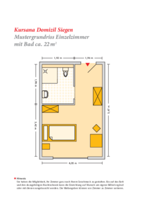 Grundrissbeispiel Einzelzimmer