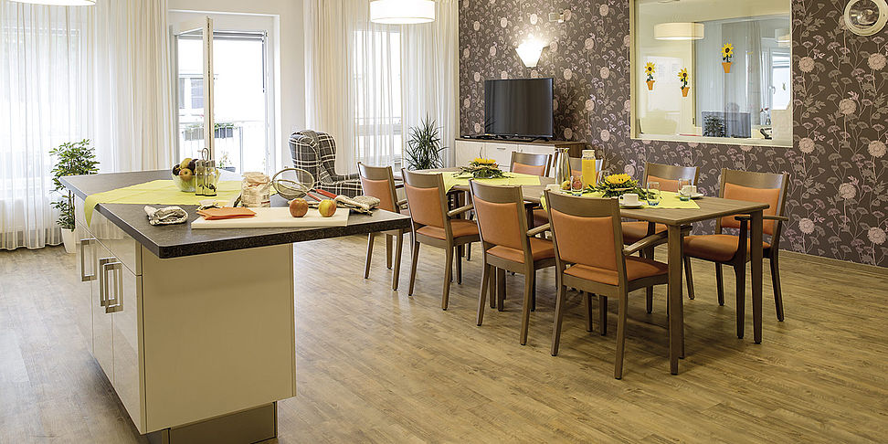 Die Therapieküche im Altenheim Mücke steht bereit zum Kochen und Backen.